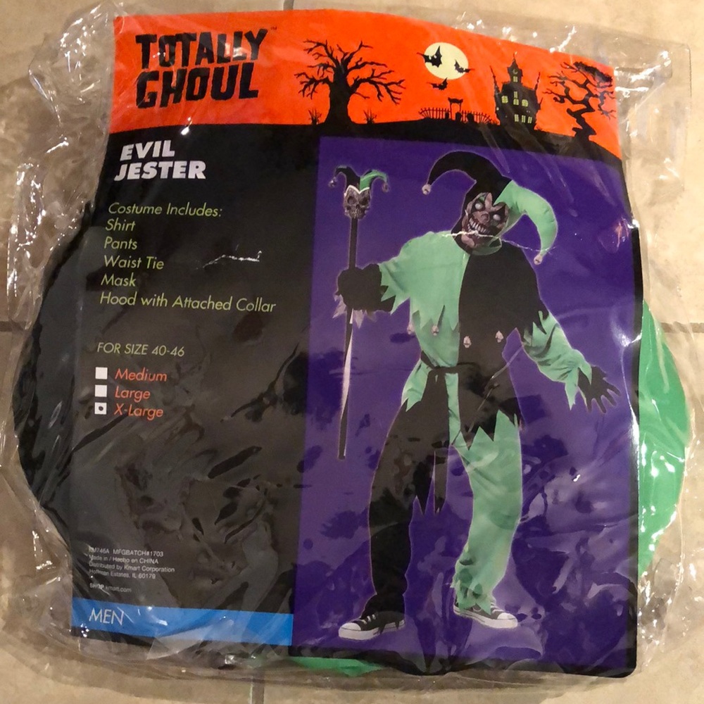 Adult Evil Jester Halloween costume